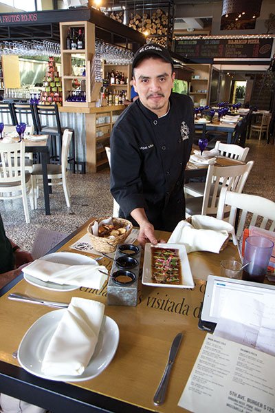 Chef Miguel Milland serves up the Baja Med at El Colegio.