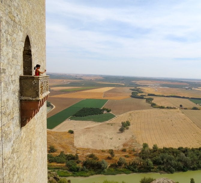 Castillo de Almodovar, Córdoba, with my friend Alice.