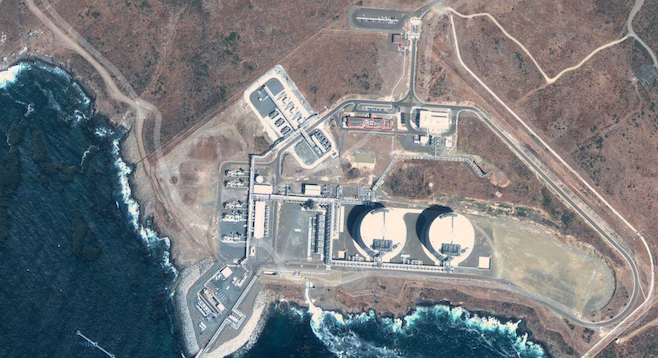 Sempra Energy's liquefied natural gas plant near Ensenada (Google Maps image)