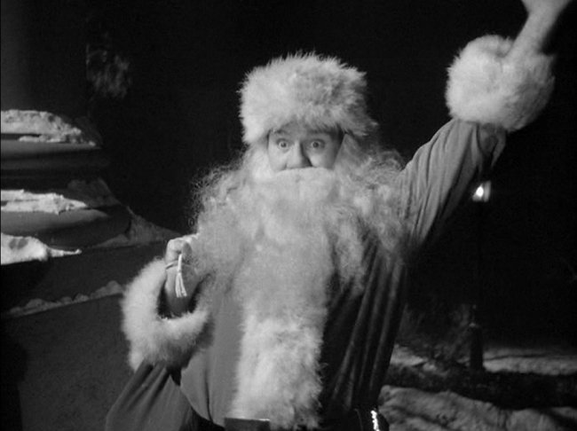 Bill Bendix showing up drunk on the step's of an orphanage in the seminal holiday classic, "The Babe Ruth Story."