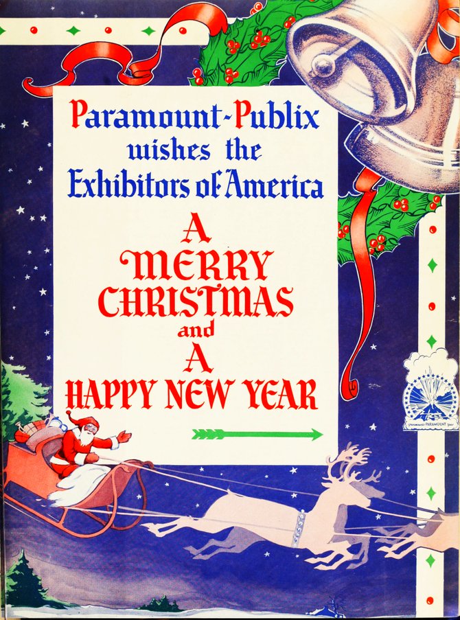 Paramount Pictures wishes the Motion Picture Exhibitors of America a Merry Christmas, 1932.