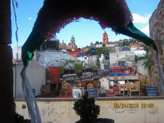 San Miguel de Allende, Mexico (between the legs of a piñata)