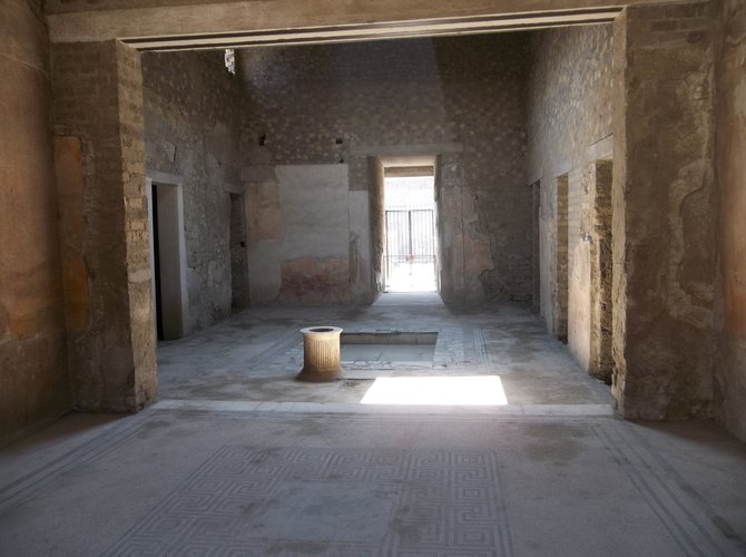 Pompeii, Italy. A room in an ancient home