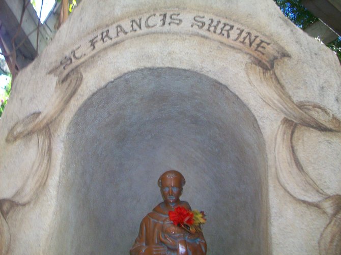 St. Francis Shrine at Mission Inn Hotel in Riverside, CA.