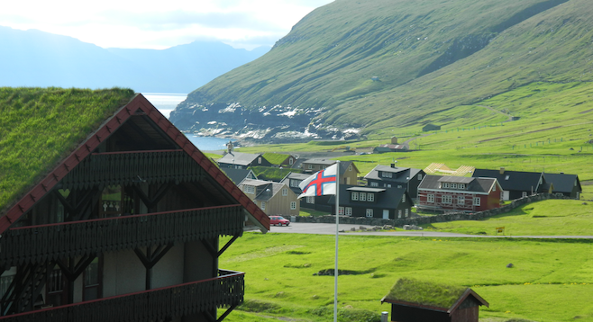 Stunning view from the Gjaargarður in Gjógv.