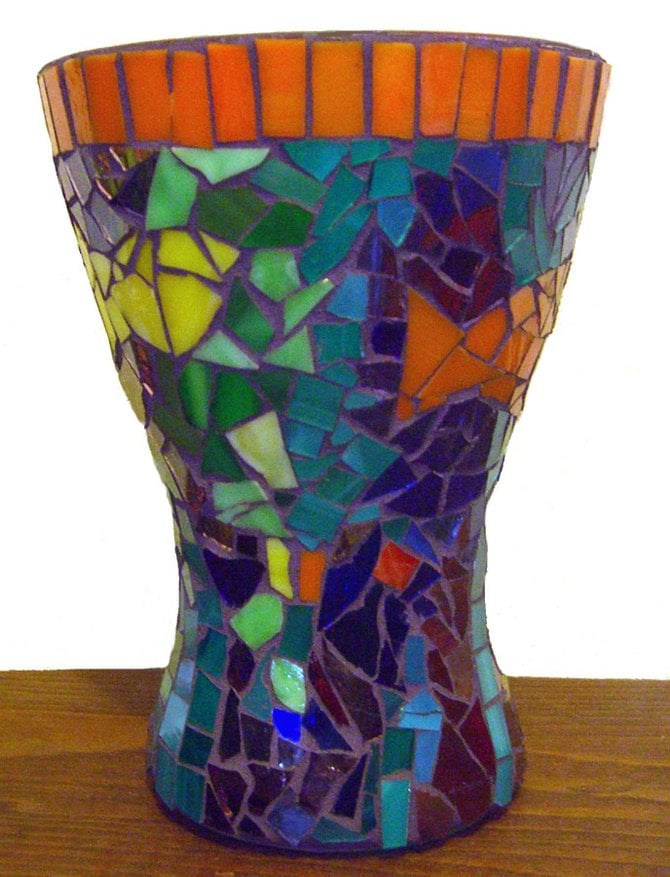 4 Fishes Glass on Glass mosaic