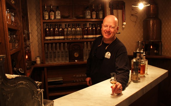 Ballast Point VP Earl Kight serves one up at the company's new spirits tasting room at its Scripps Ranch facility