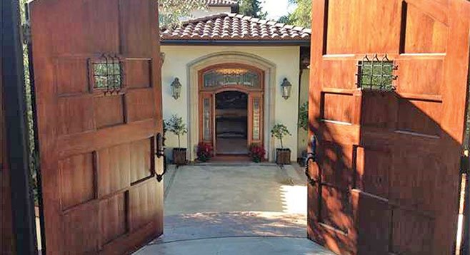 Double doors provide entry from the street.