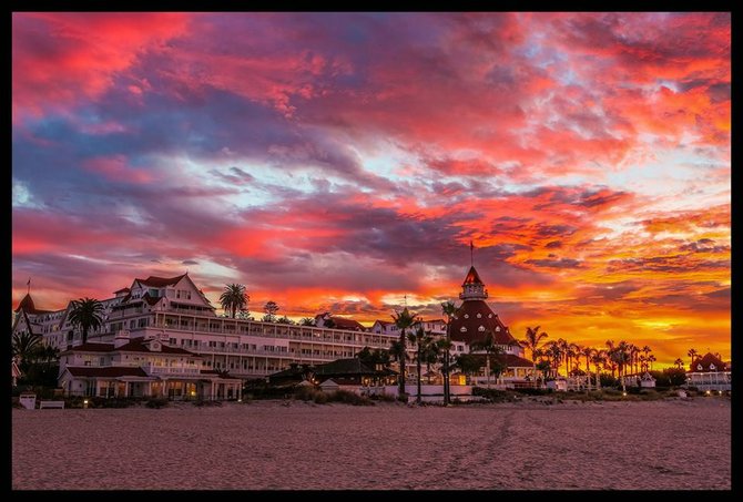 Hotel Del at Sunrise by Gigante Imagery