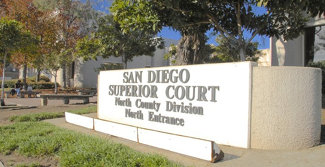 Two men who were allegedly shot by an intended victim were brought into a San Diego County courthouse last week. Eva photo.