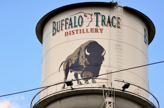 Water tower at the Buffalo Trace distillery. 
