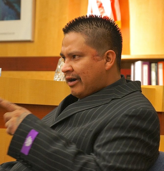 Elvis Gonzalez sustained injury to his left temple. Photo by Eva