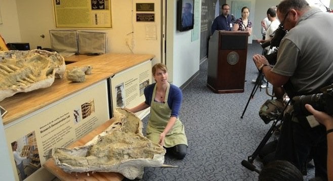 San Diego Natural History Museum shows off its new fossil.