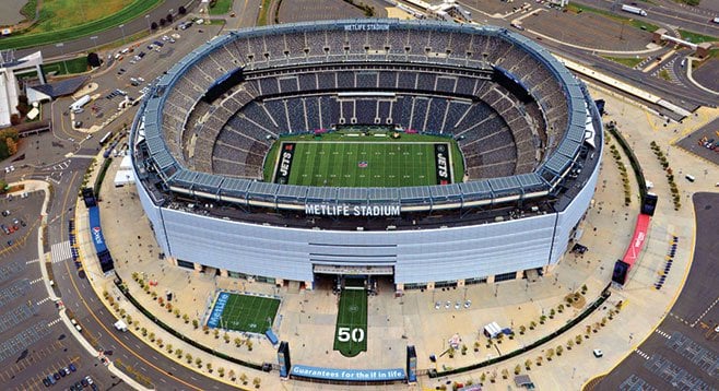 Nestled in the romantic confines of East Rutherford, New Jersey, is the $1.6 billion MetLife Stadium.