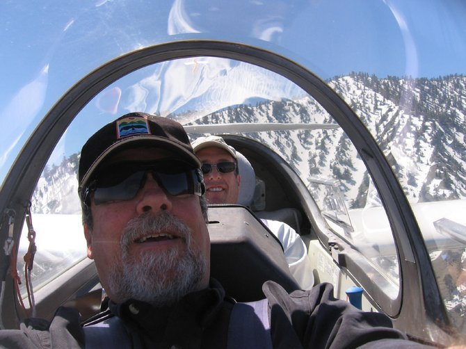 Hey, we're gliding! Author and pilot. 