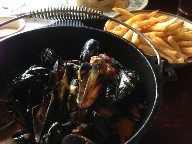 Mussels and frites at Brabant