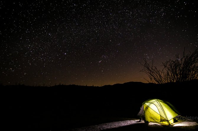 I've always enjoyed the quiet solitude of camping underneath the stars out in Anza Borrego Desert State Park.