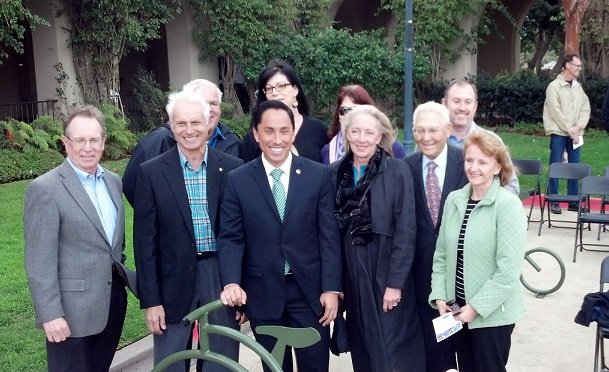 Mayor Todd Gloria with Balboa Park Trust and San Diego Foundation officials