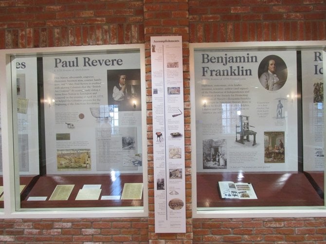 Historical displays inside the Green Dragon Tavern's Museum, which opens February 12. 