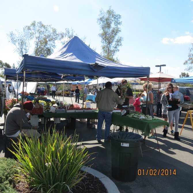 This is the Alpine Farmers' Market where you can get handmade and homemade things, listen to some live music, and mingle with some friendly folks on Saturdays.