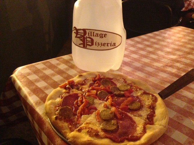 The New Yorker Pizza with water from New York City.