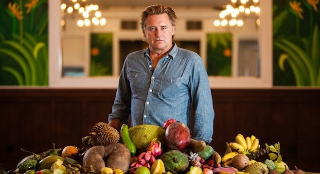 Bill Pullman, scanning the globe to bring you the constant variety of fruit, in Yung Chang's latest documentary.