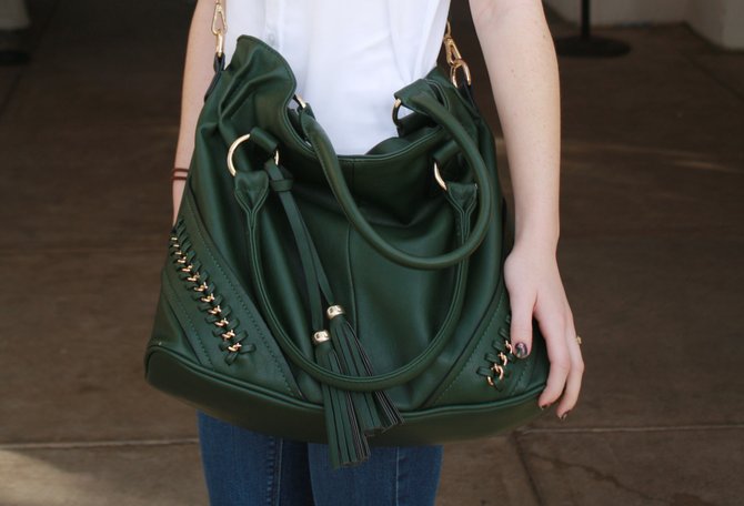 Hunter green Mystique purse