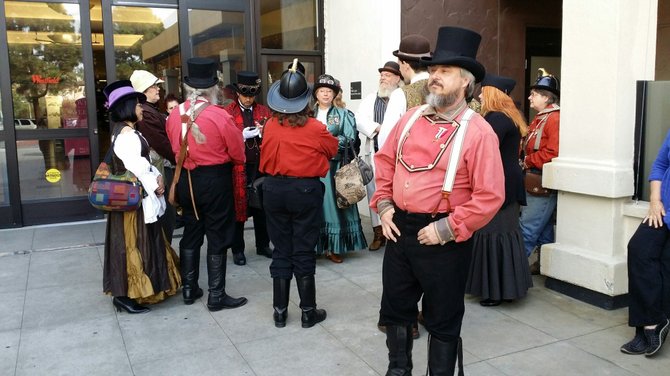 Steampunks after being asked to leave