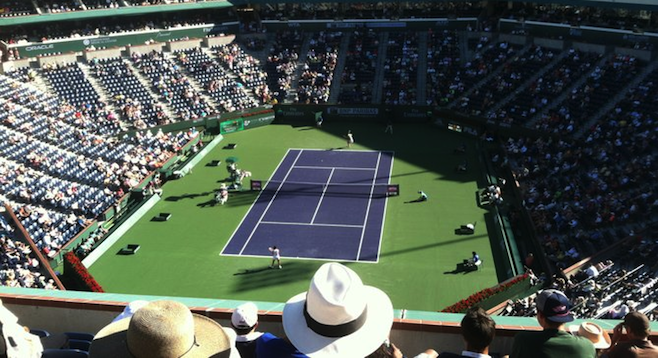 Grandstand view at last year's BNP Paribas Open in Indian Wells. 