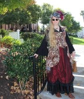 Lisa Vaca, steampunk and Victorian-Colonial fashion history enthusiast.