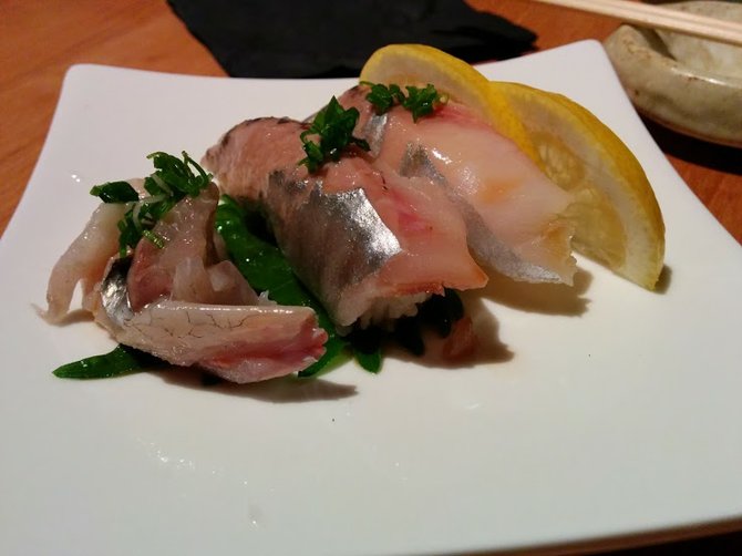 Spanish mackerel nigiri