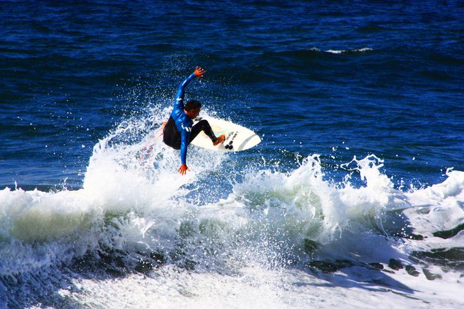Surfing at Mission Beach San Diego