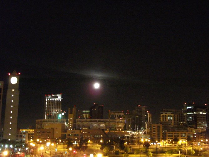 Moon over Petco.

(c) J.Reynolds 2011