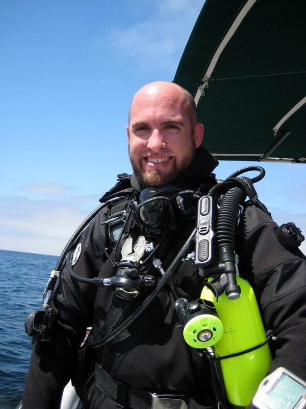 Scott McGee in his dive gear