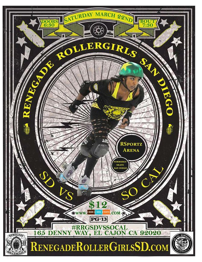 Join Renegade Roller girls San Diego for the Home Opener next month!