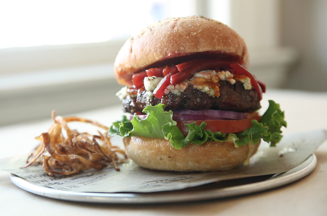 New Zealand-style lamb burger