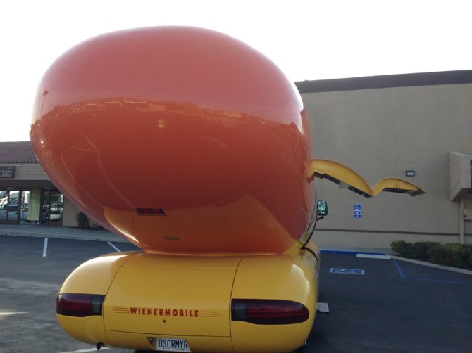 The backend of the Wienermobile