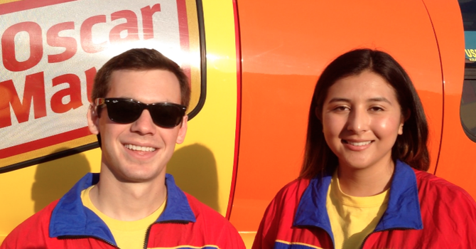 Wienermobile drivers Stephen Hays and Stephanie Corte have been driving around the southwest U.S. for the past eight months.