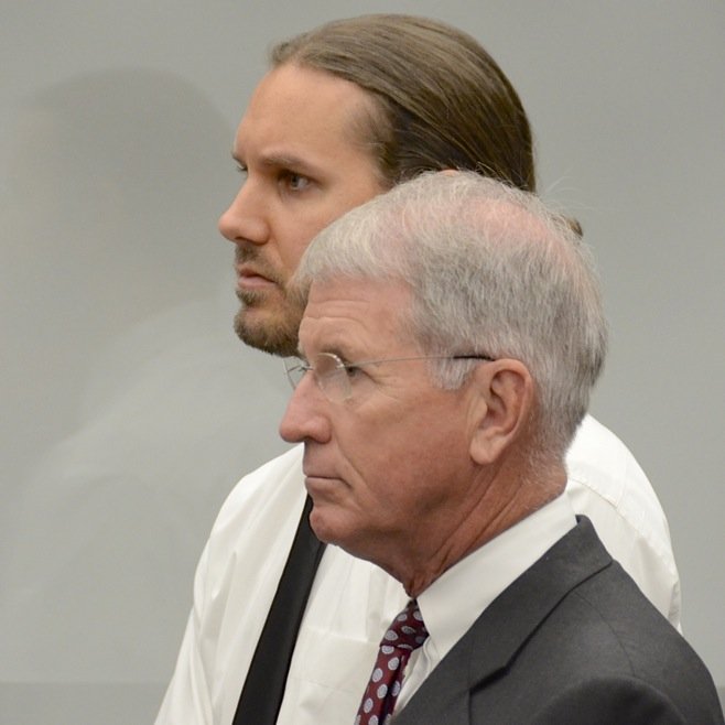 Lambesis w defense attorney. Photo Weatherston.