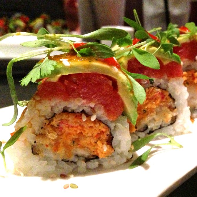 The absolutely delicious Crab-tain Crunch roll