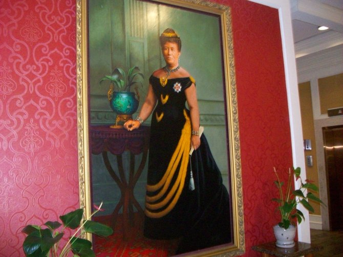 Queen Kapiolani photo at her namesake hotel located in Waikiki Beach, Hawaii.