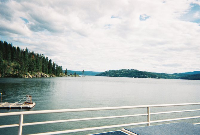 Couer d'Alene Lake courtesy of a tour boat.