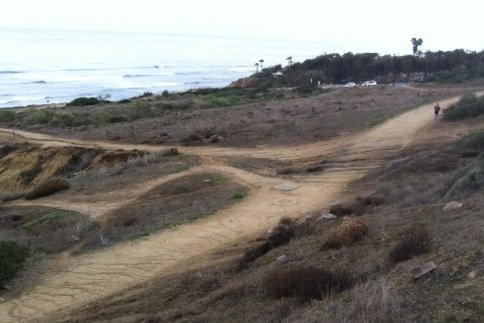 Erosion site across a trail
