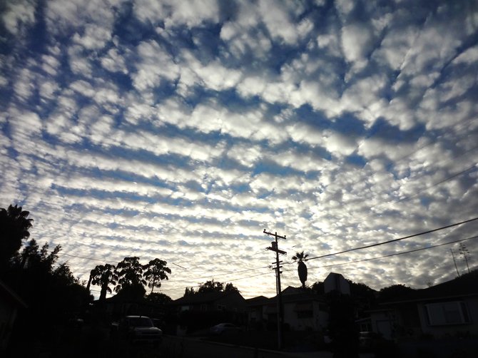 A "natural glitch" in the clouds of City Heights.