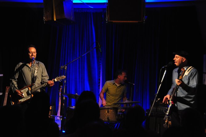 Nathan James and the Rhythm Scratchers in the living room at Listen Shows, Nov 12, 2012. Photo by Andi Last.