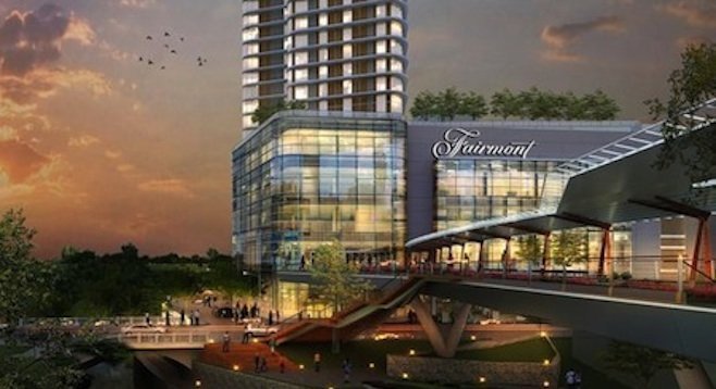 Artist's rendition of Fairmont hotel - Image by hotelchatter.com
