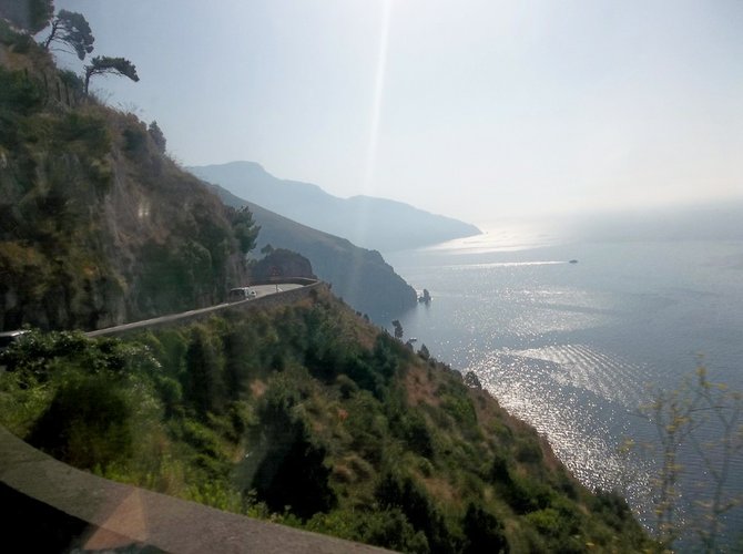 The Amalfi Coast. Sit on the right side of the bus. 