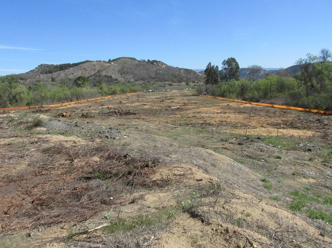 A new alignment created for the widening of Hwy. 76