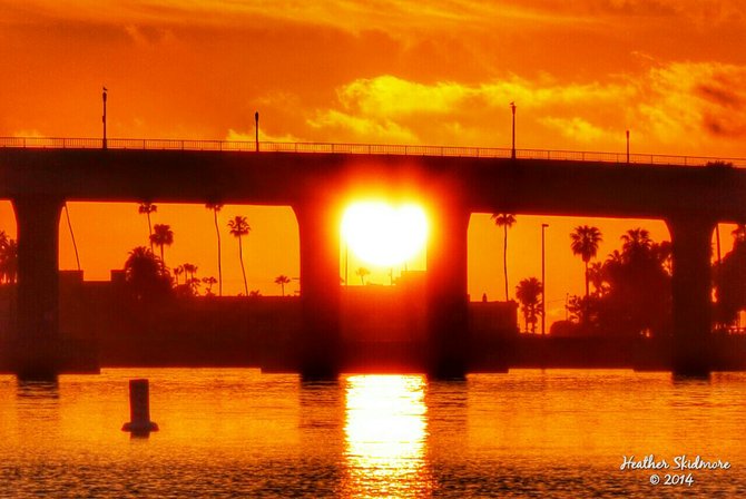 Marina Village sunset from the docks.