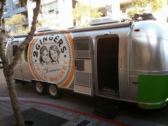 2 Gingers Airstream pub, parked in the Gaslamp.